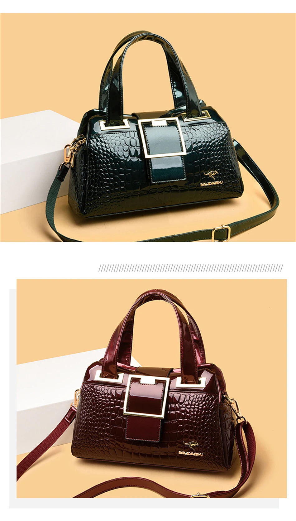 GLOSSA™ Buckled Alligator Tote