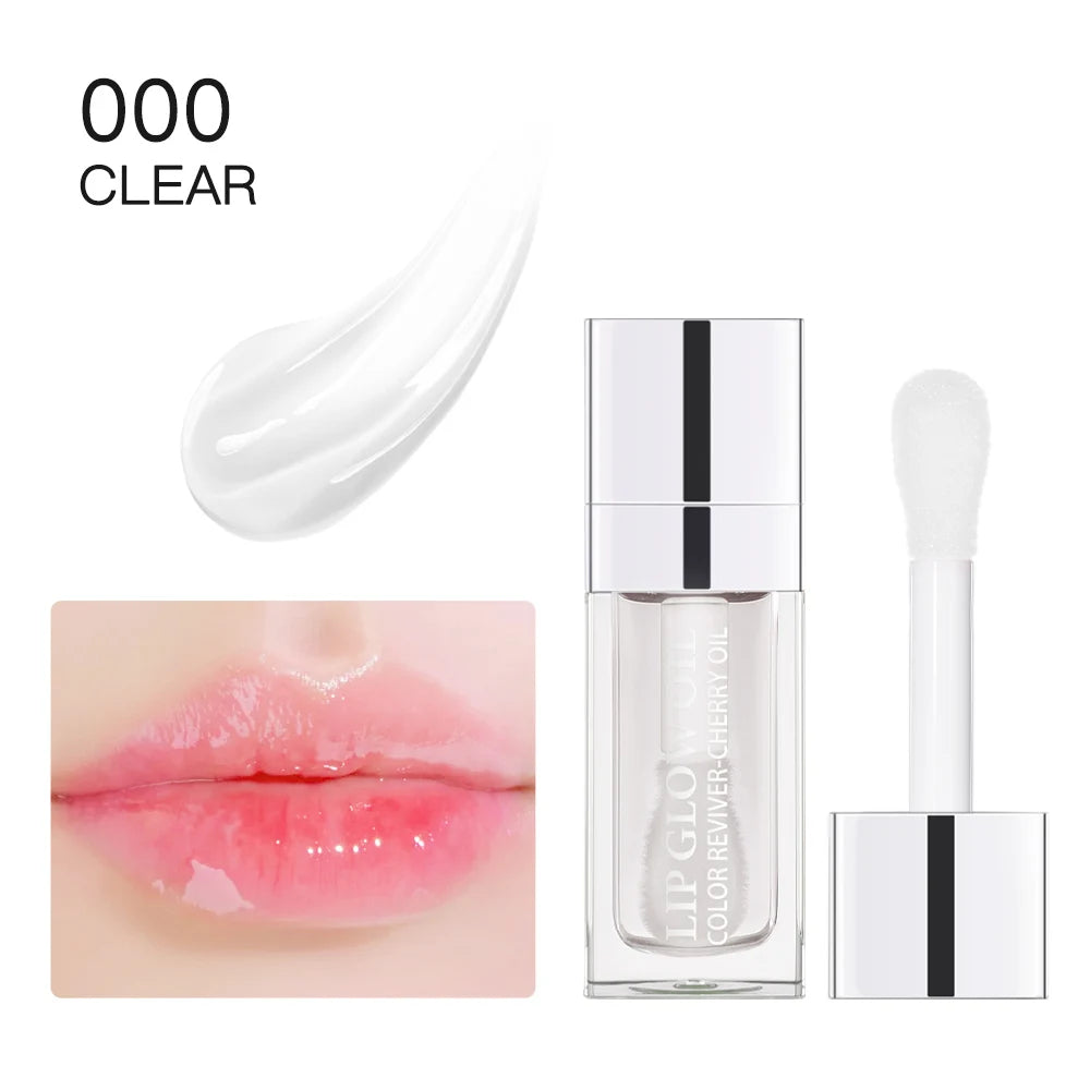 CherryCloud Lip Glow Oil – Plumping Serum Shine (6 Shades)