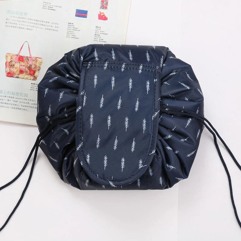 GlamFold Travel Cosmetic Bag – Waterproof Drawstring Pouch