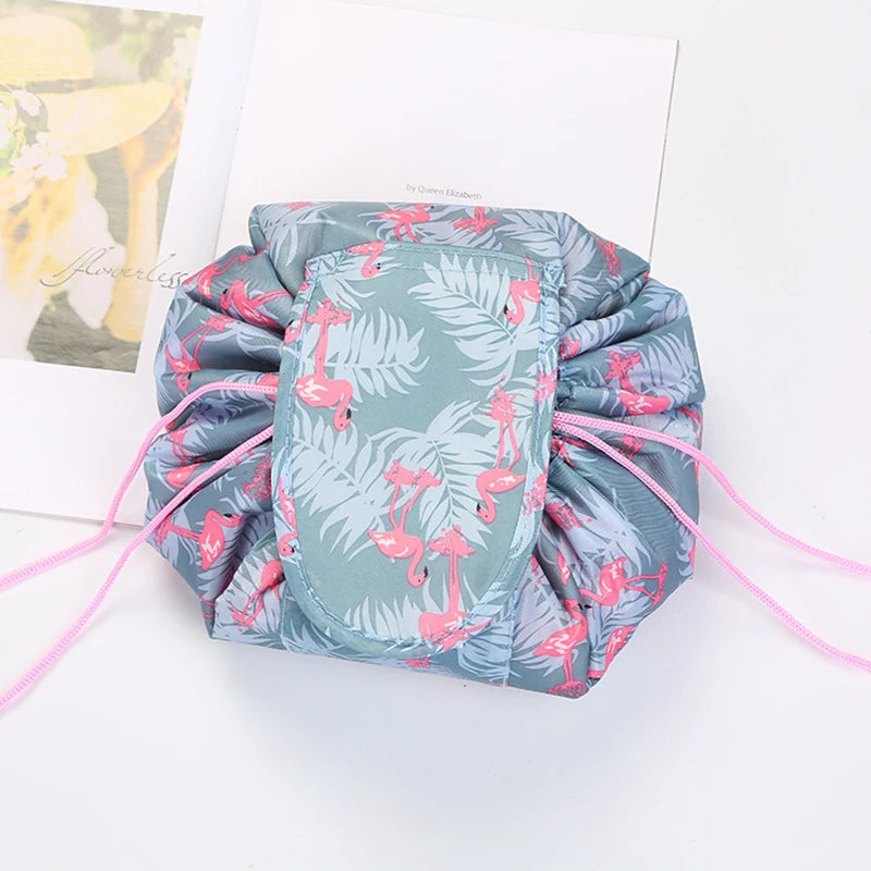 GlamFold Travel Cosmetic Bag – Waterproof Drawstring Pouch