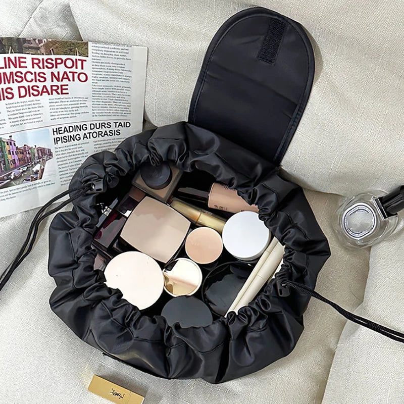 GlamFold Travel Cosmetic Bag – Waterproof Drawstring Pouch