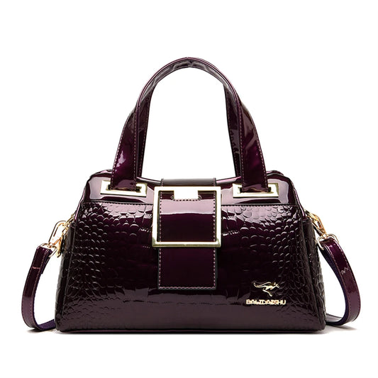 GLOSSA™ Buckled Alligator Tote