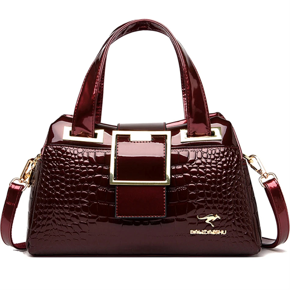 GLOSSA™ Buckled Alligator Tote