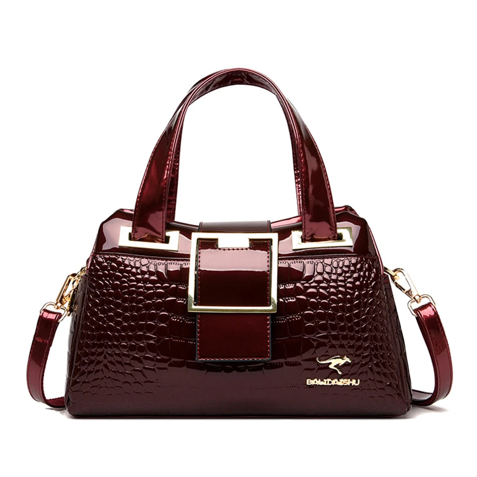 GLOSSA™ Buckled Alligator Tote