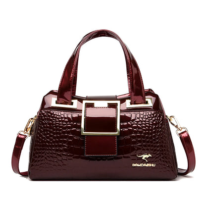 GLOSSA™ Buckled Alligator Tote