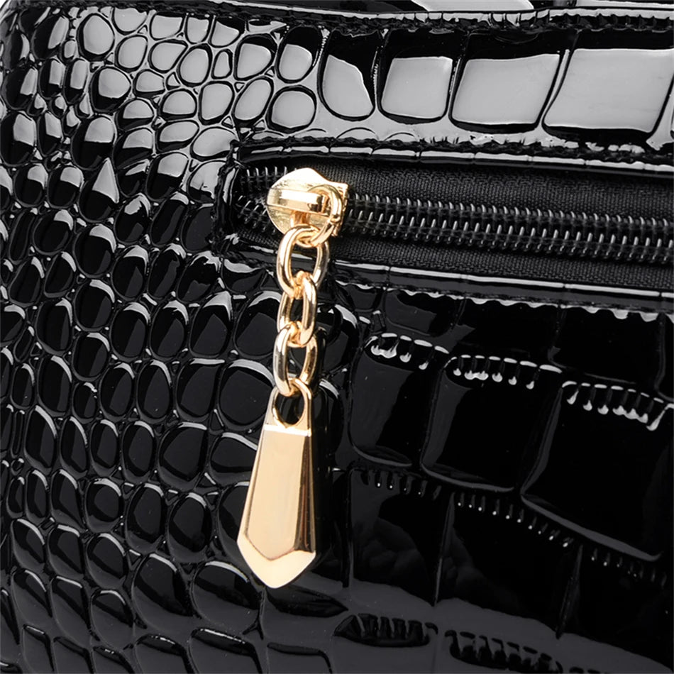 GLOSSA™ Buckled Alligator Tote