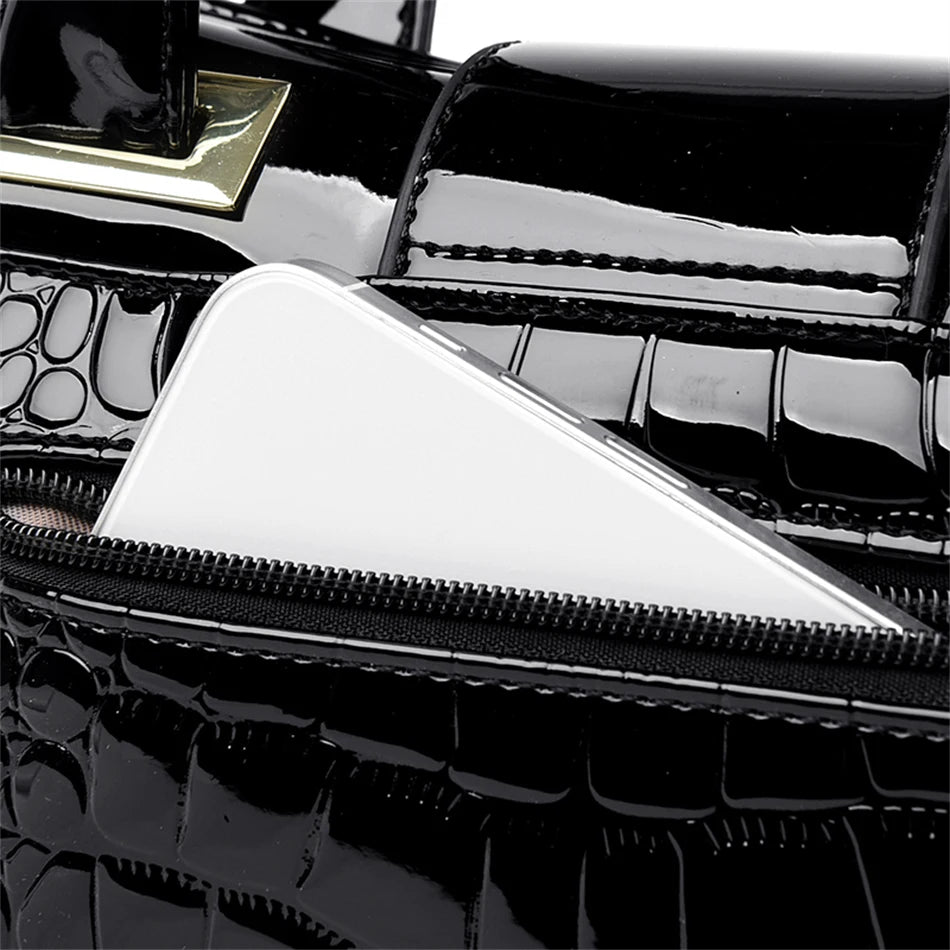 GLOSSA™ Buckled Alligator Tote