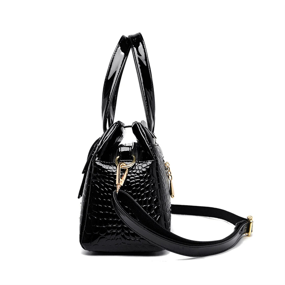 GLOSSA™ Buckled Alligator Tote
