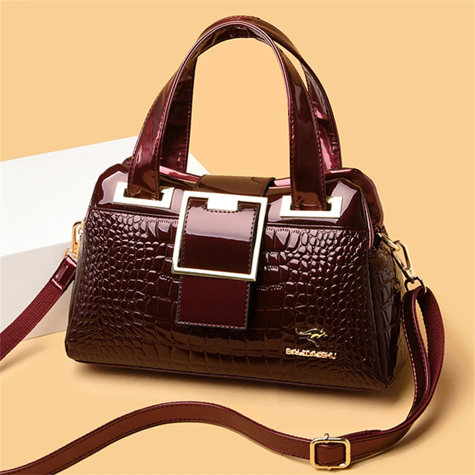 GLOSSA™ Buckled Alligator Tote