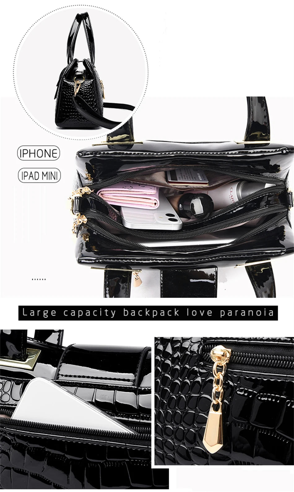 GLOSSA™ Buckled Alligator Tote