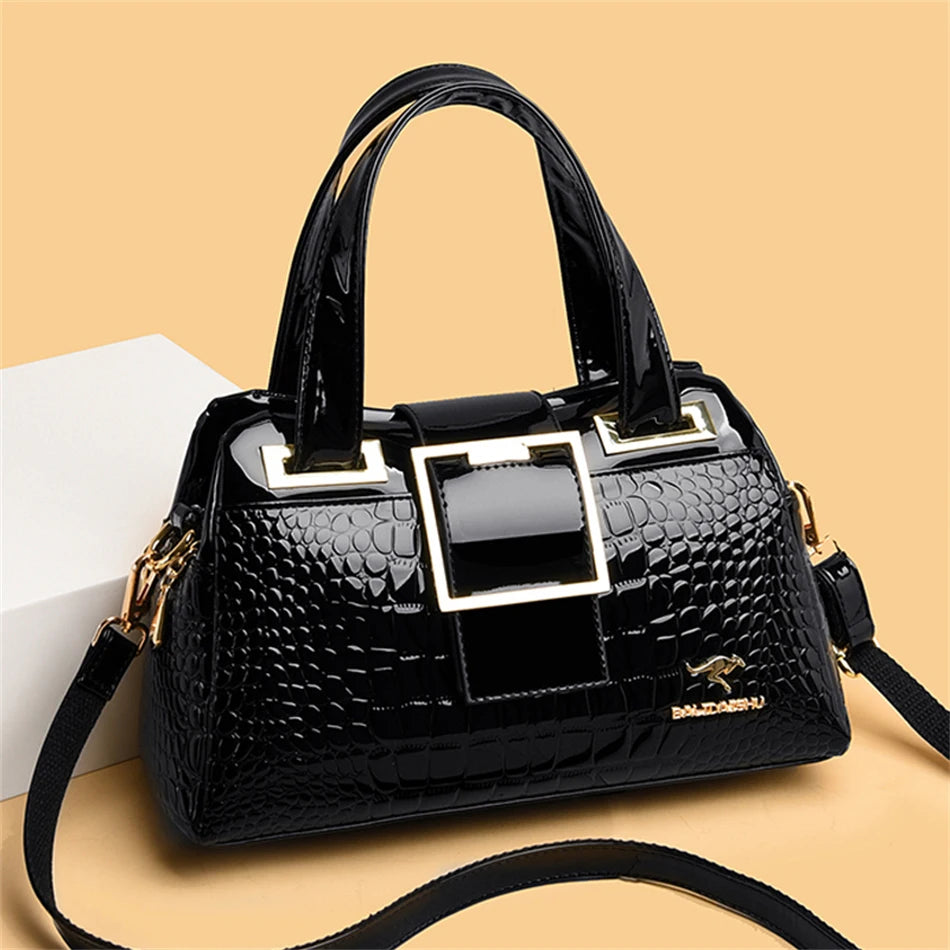 GLOSSA™ Buckled Alligator Tote