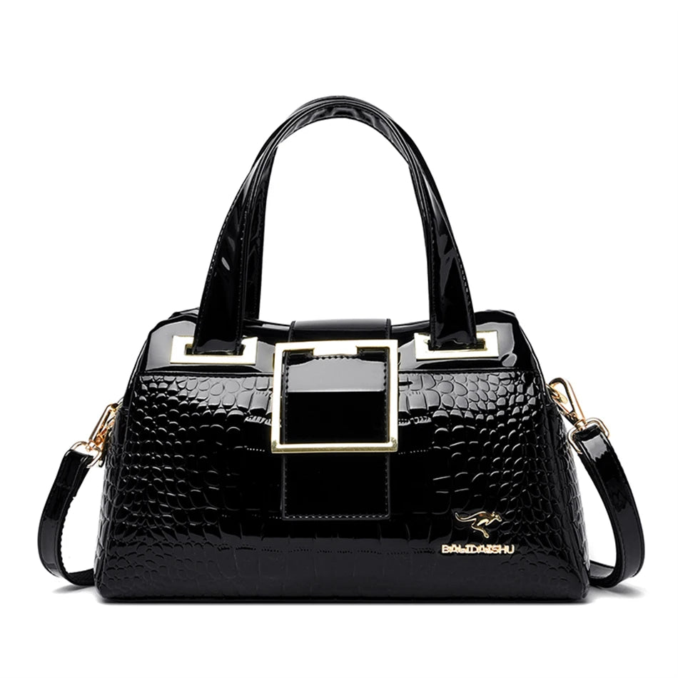 GLOSSA™ Buckled Alligator Tote