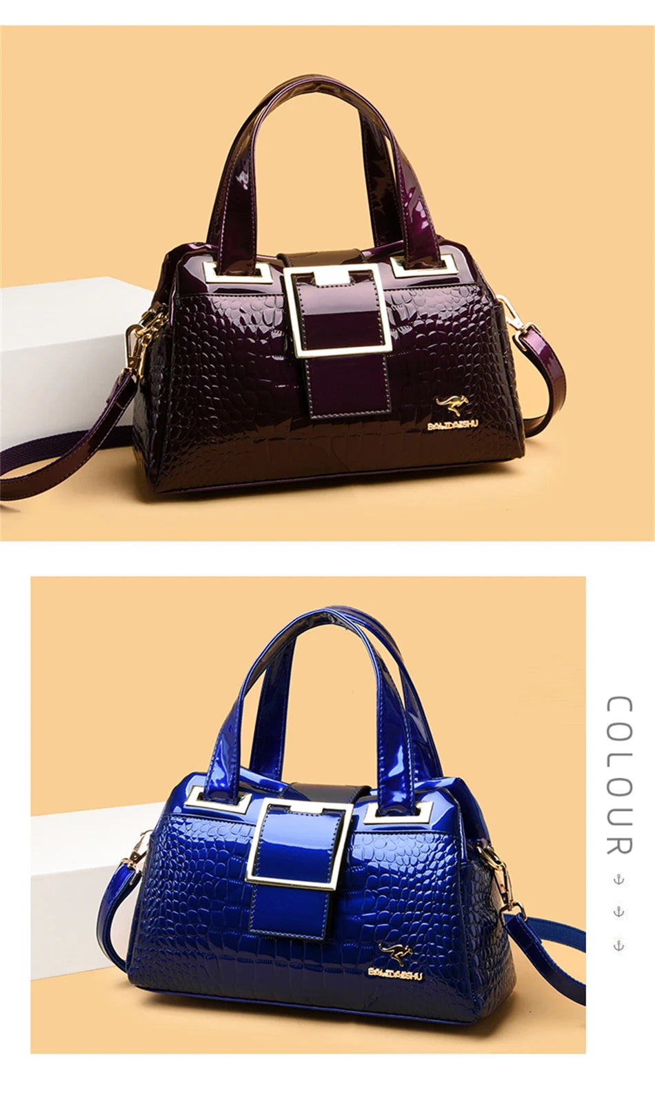 GLOSSA™ Buckled Alligator Tote