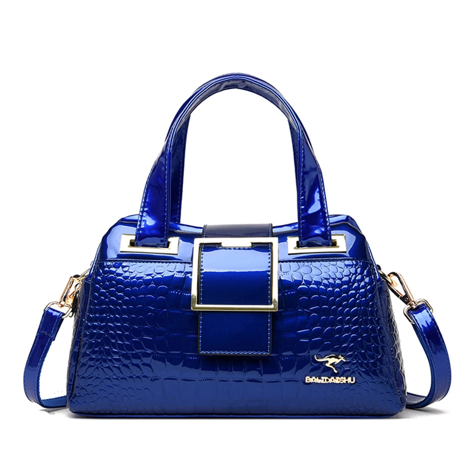 GLOSSA™ Buckled Alligator Tote