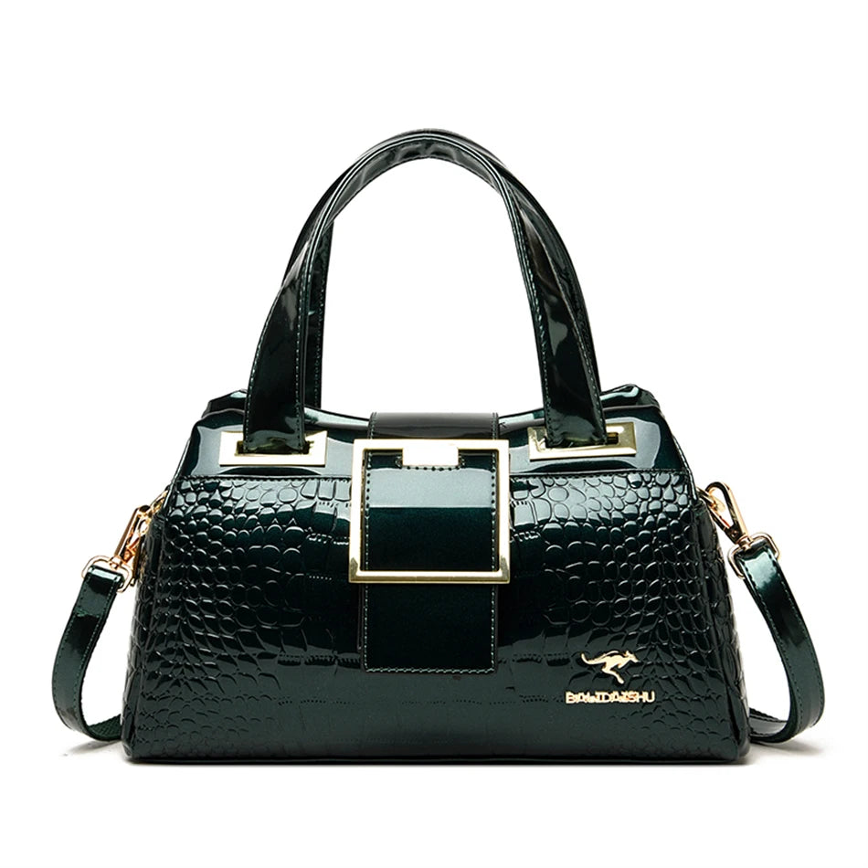 GLOSSA™ Buckled Alligator Tote