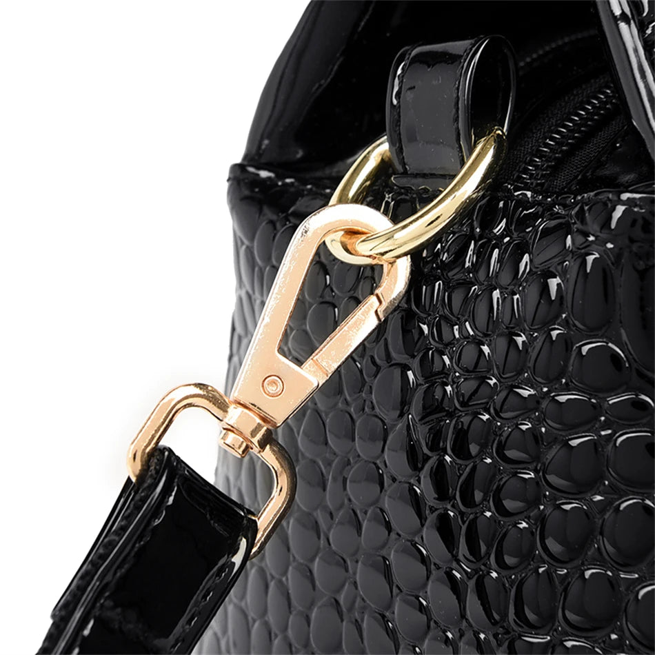 GLOSSA™ Buckled Alligator Tote