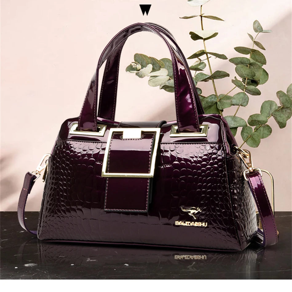 GLOSSA™ Buckled Alligator Tote