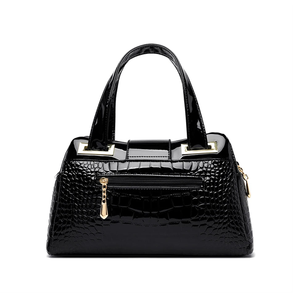 GLOSSA™ Buckled Alligator Tote