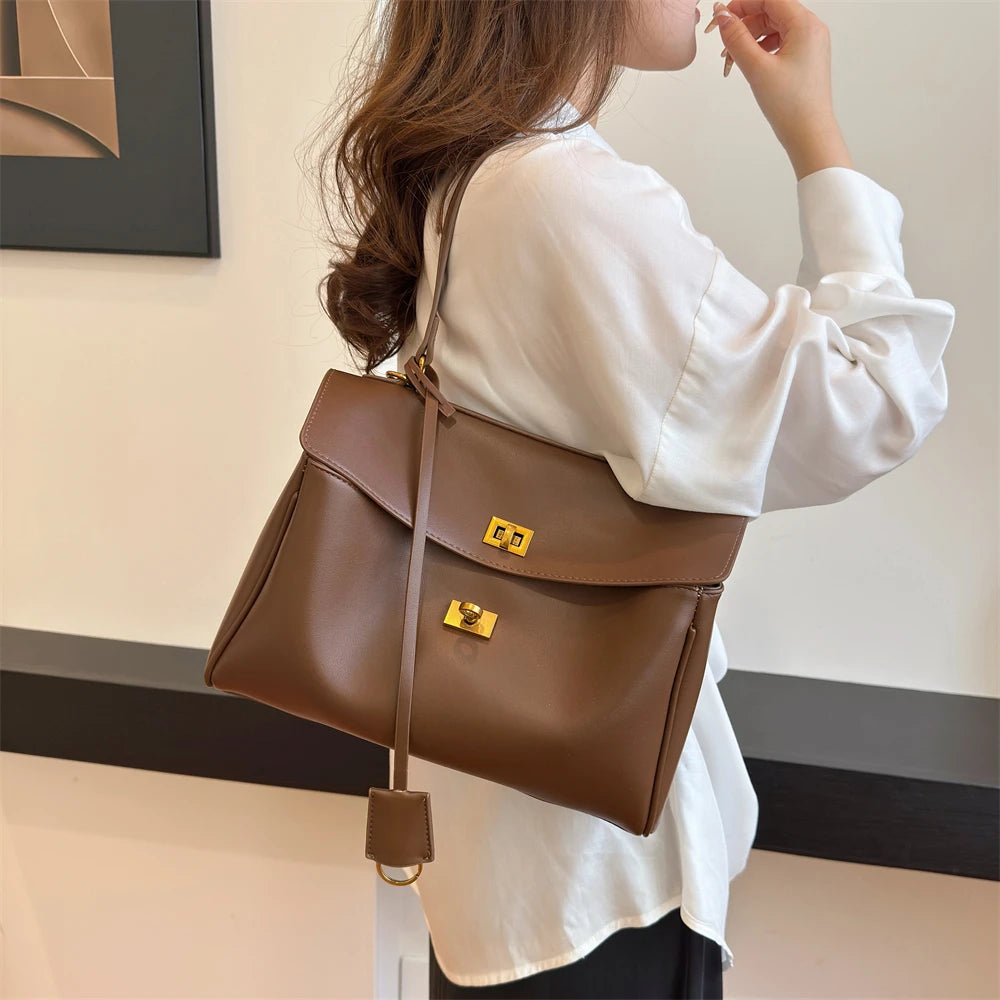 Marcelli Soft-Touch Shoulder Tote