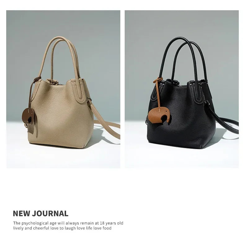Levo™ Soft Leather Bucket Bag