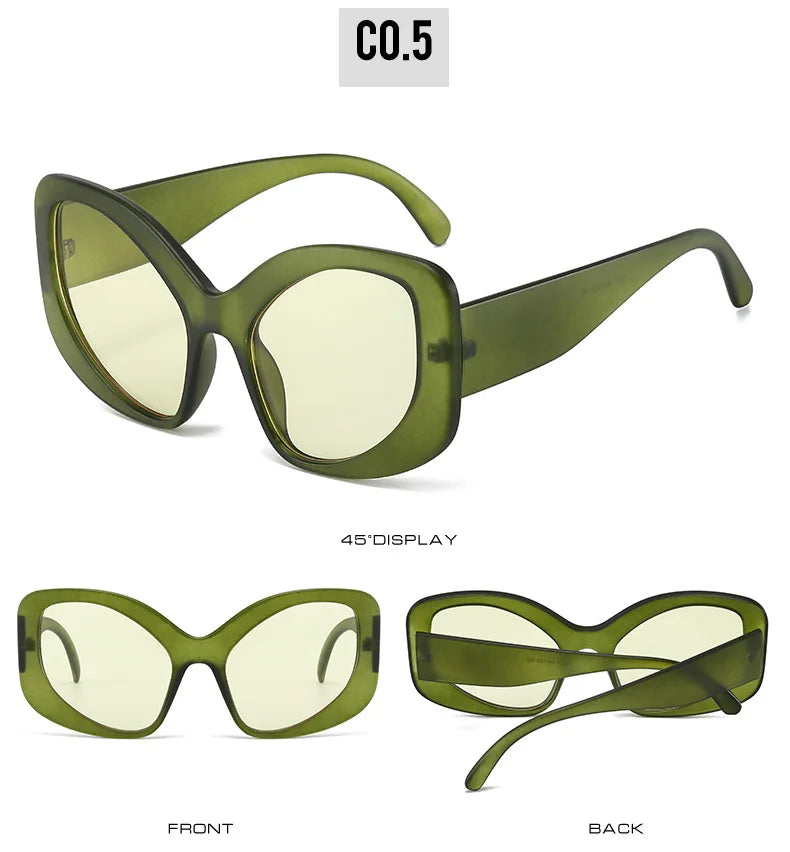 GlamGlint™ Y2K Oversized Cat Eye Sunglasses
