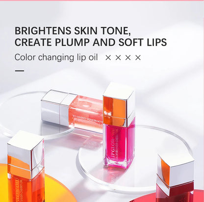 CherryCloud Lip Glow Oil – Plumping Serum Shine (6 Shades)