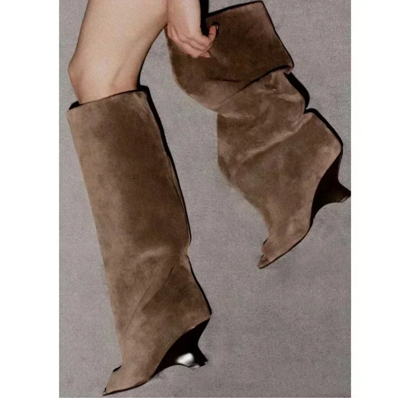 SculptStiletto™ Peep Toe Knee-High Boots