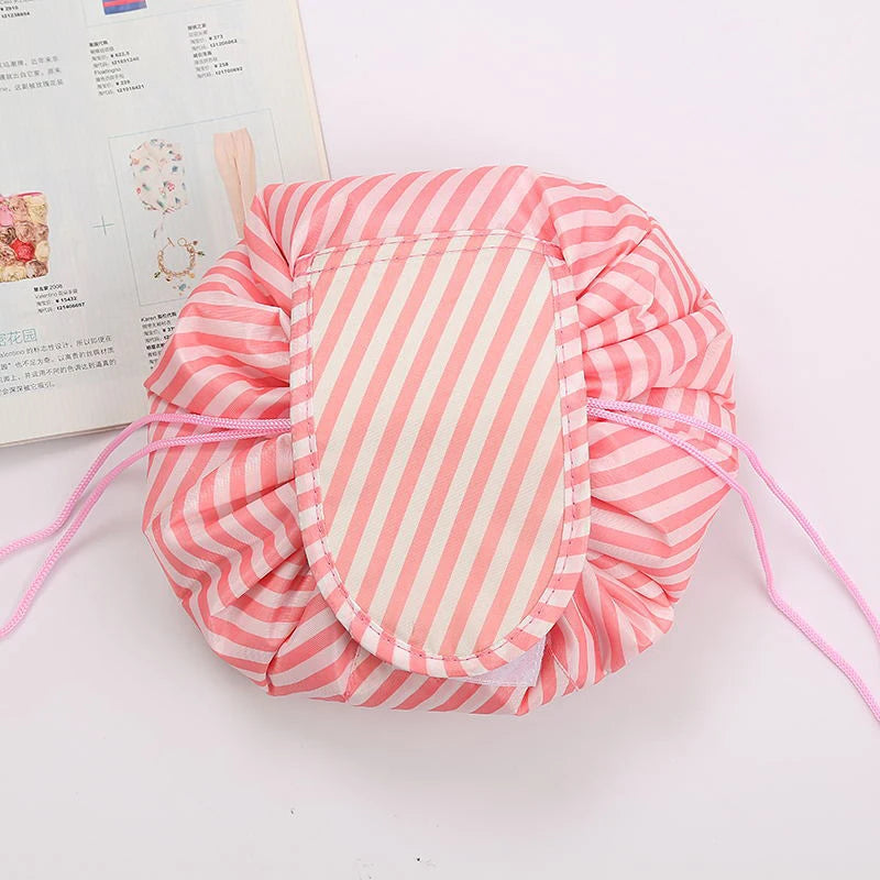 GlamFold Travel Cosmetic Bag – Waterproof Drawstring Pouch