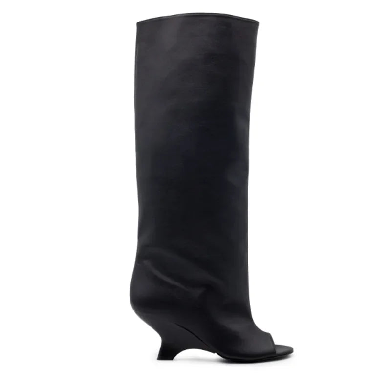 SculptStiletto™ Peep Toe Knee-High Boots