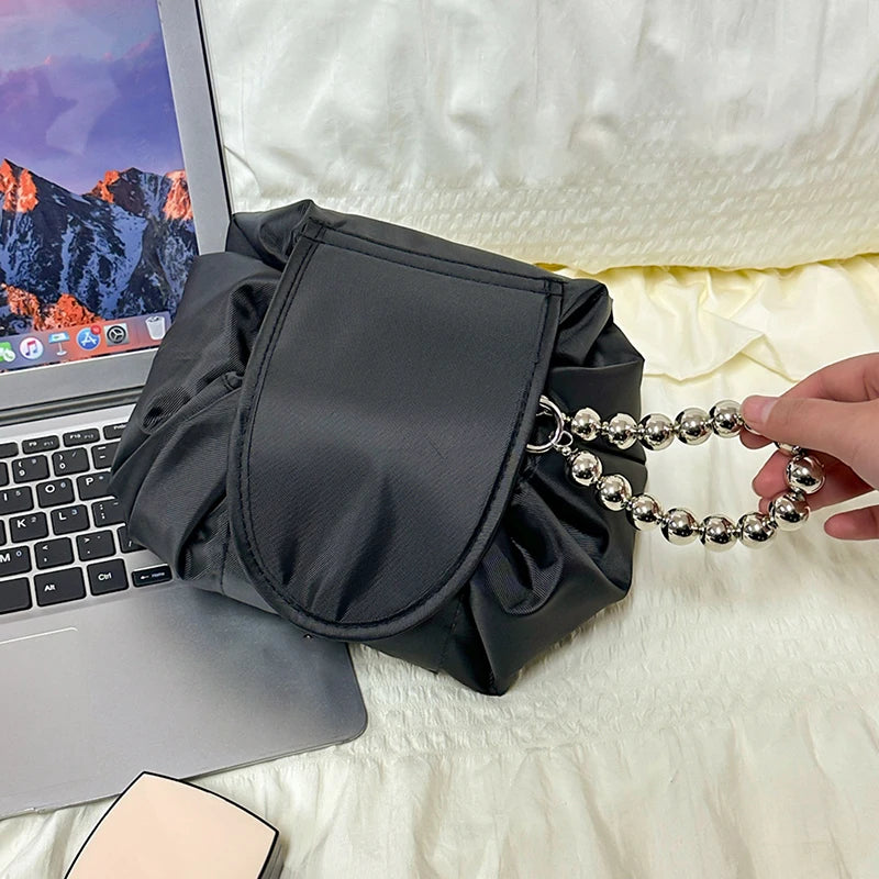 GlamFold Travel Cosmetic Bag – Waterproof Drawstring Pouch