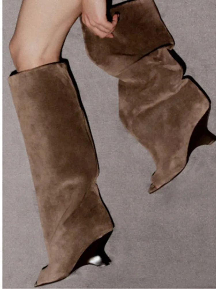 SculptStiletto™ Peep Toe Knee-High Boots
