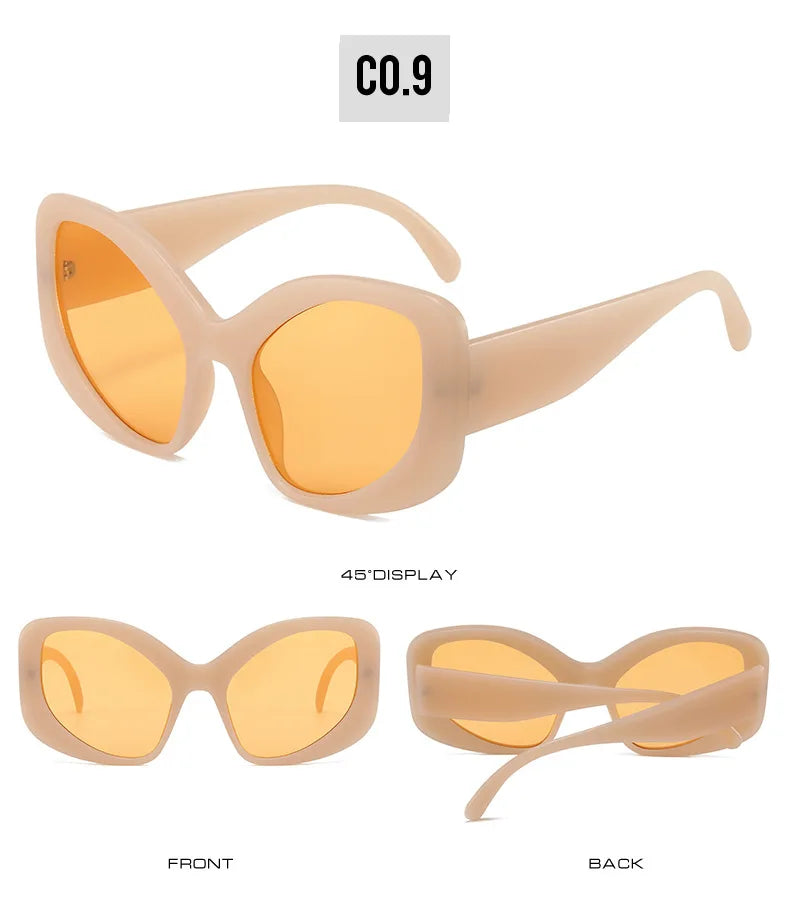 GlamGlint™ Y2K Oversized Cat Eye Sunglasses