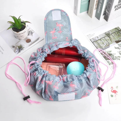 GlamFold Travel Cosmetic Bag – Waterproof Drawstring Pouch