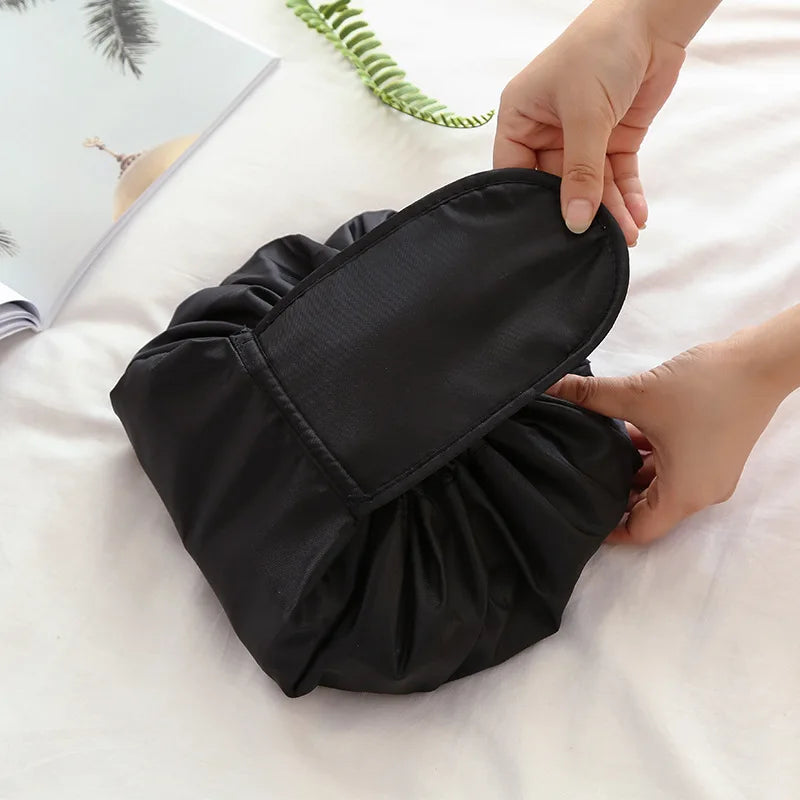 GlamFold Travel Cosmetic Bag – Waterproof Drawstring Pouch