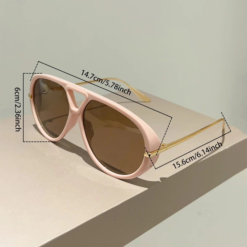 SkySheen Gradient Shades – Oversized UV400 Pilot Sunnies