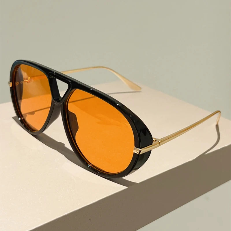 SkySheen Gradient Shades – Oversized UV400 Pilot Sunnies