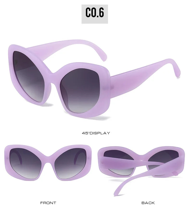 GlamGlint™ Y2K Oversized Cat Eye Sunglasses