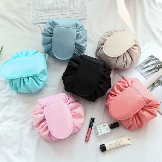 GlamFold Travel Cosmetic Bag – Waterproof Drawstring Pouch