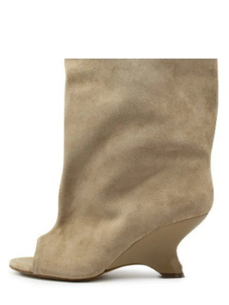 SculptStiletto™ Peep Toe Knee-High Boots