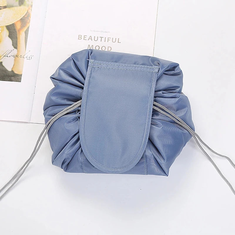 GlamFold Travel Cosmetic Bag – Waterproof Drawstring Pouch