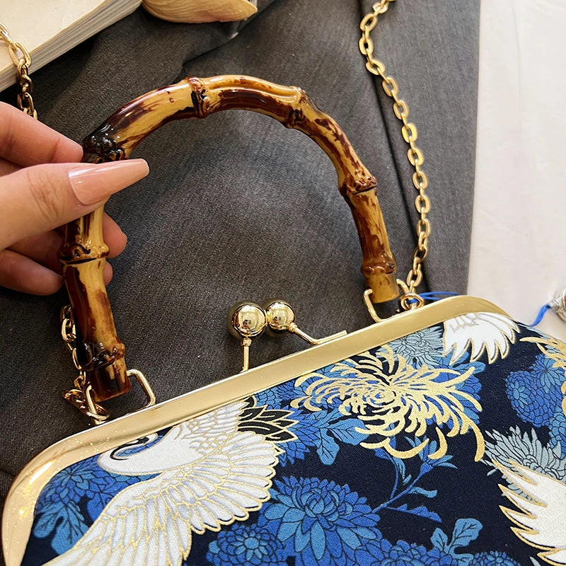 The Pearl Nomad — Canvas Tassel Shoulder & Clutch Bag