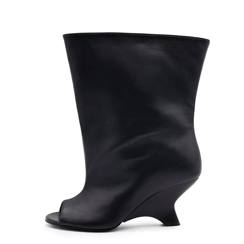 SculptStiletto™ Peep Toe Knee-High Boots