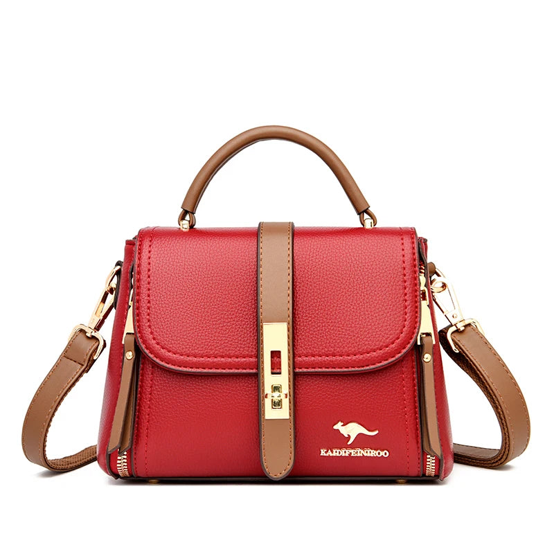 Lumière Patch Flap — Chic Microfiber Leather Shoulder Bag