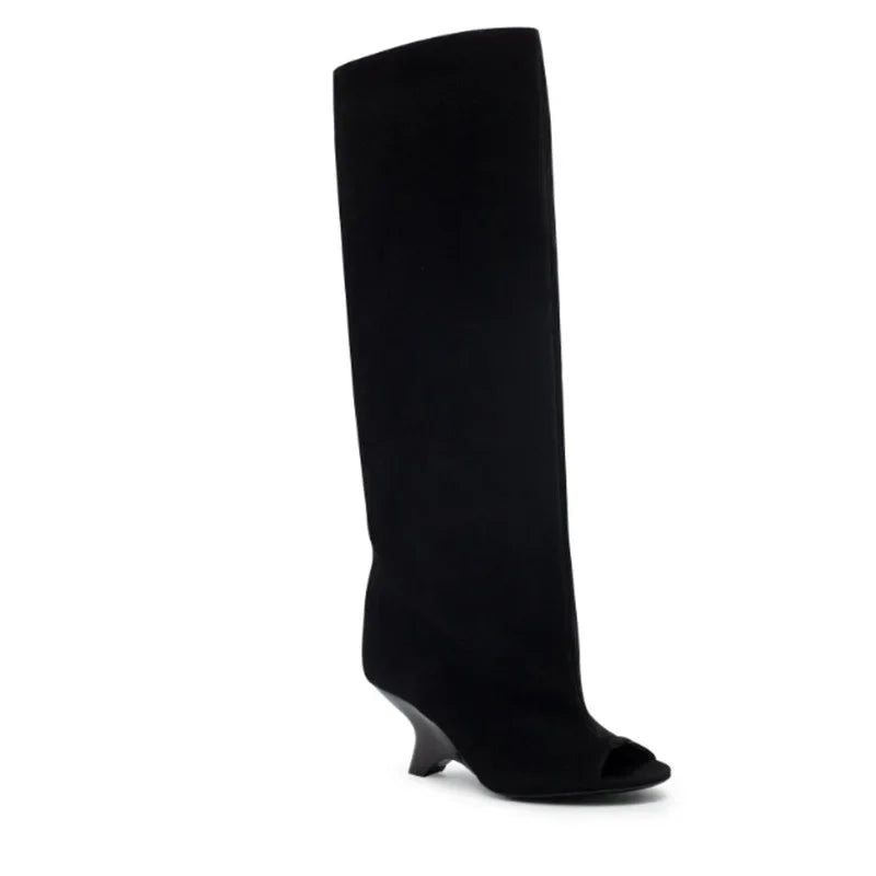 SculptStiletto™ Peep Toe Knee-High Boots