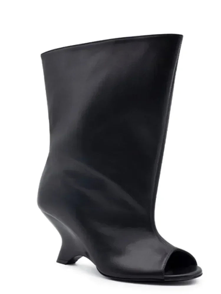 SculptStiletto™ Peep Toe Knee-High Boots