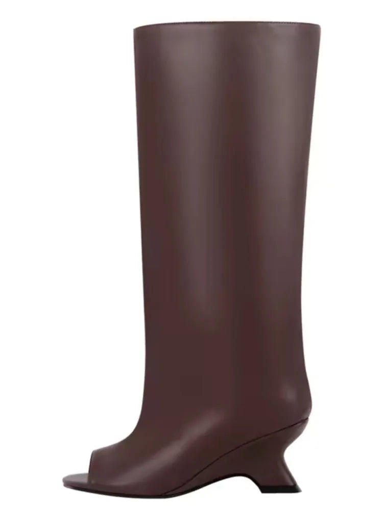 SculptStiletto™ Peep Toe Knee-High Boots
