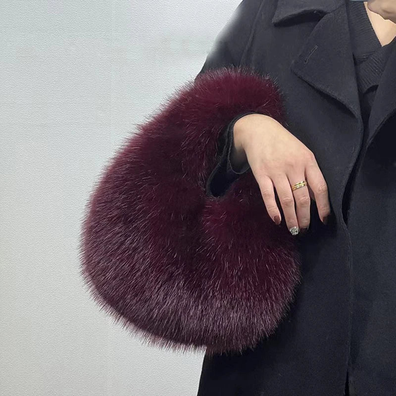 The Faye™ Faux Fur Hobo Bag
