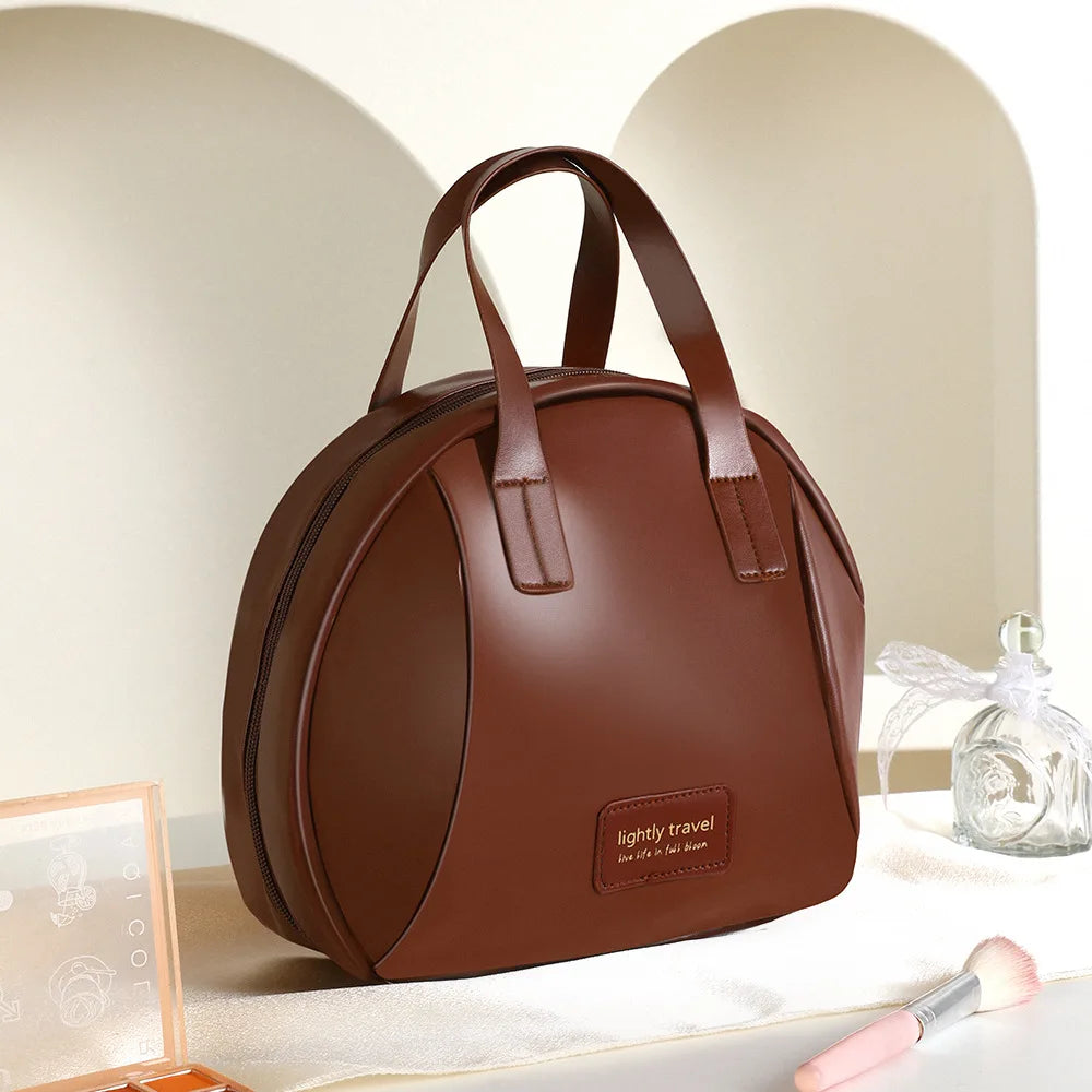 GlowCase™ PU Leather Makeup Bag – Waterproof Edition