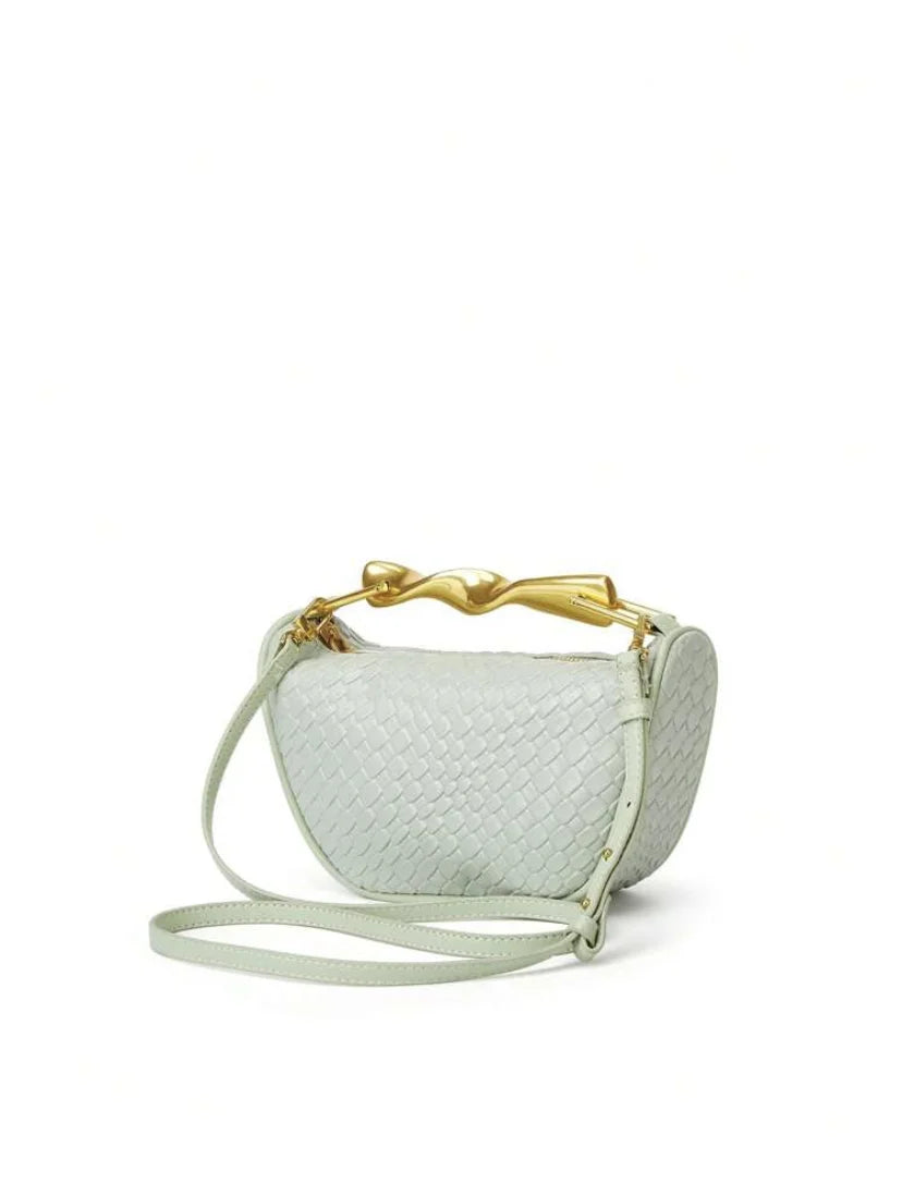 The Soleil Curve™ – Woven Half-Moon Chain Bag