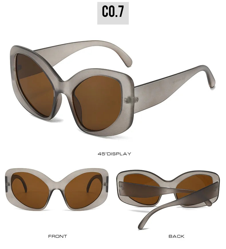 GlamGlint™ Y2K Oversized Cat Eye Sunglasses